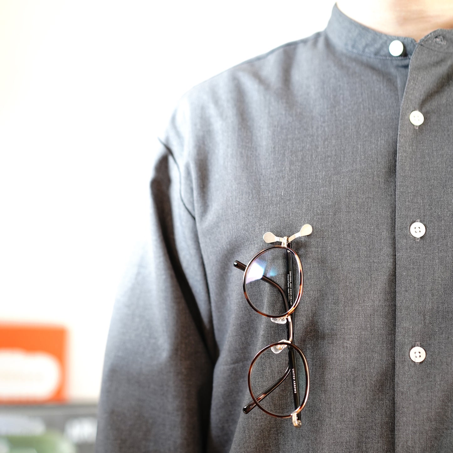 Magnetic Eyeglasses Holder chacoal マグネティック アイグラスホルダー クローム