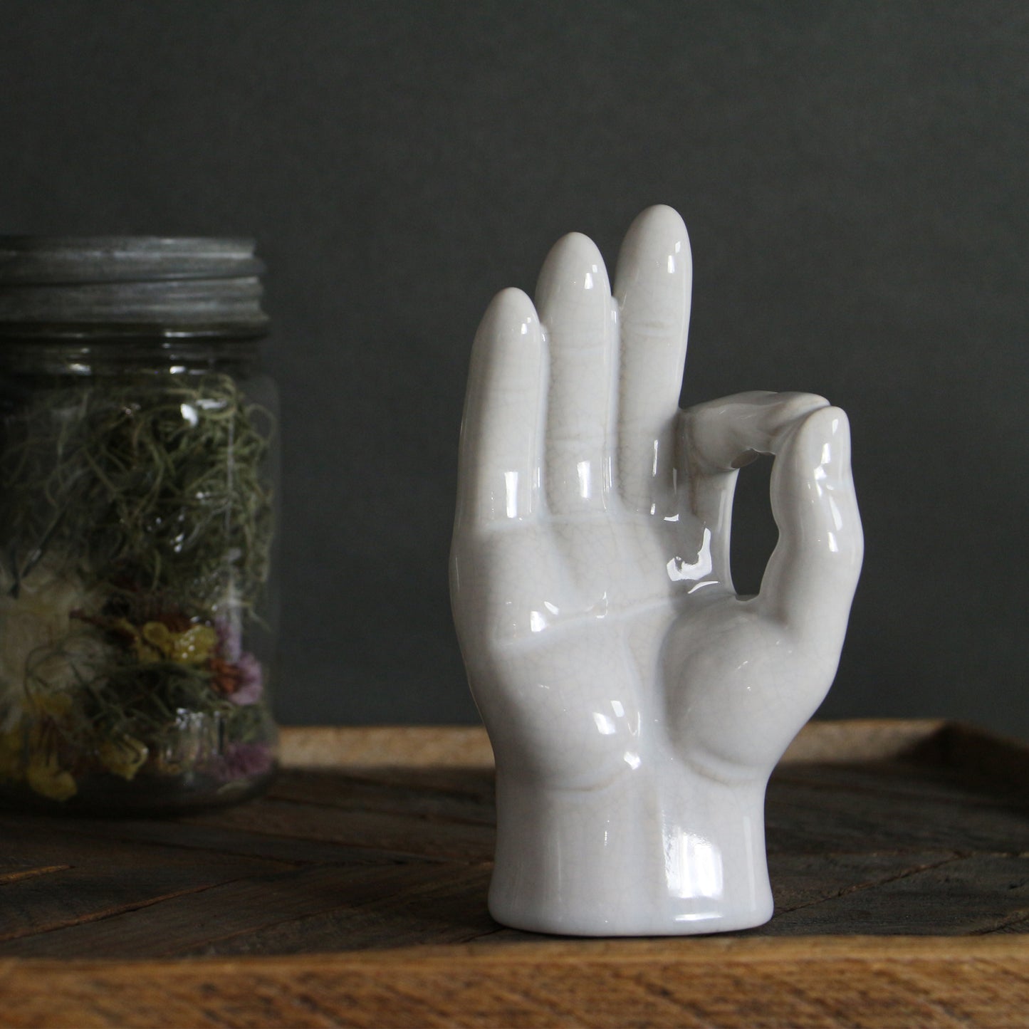 Porcelain Hand Objet OK 陶器のハンドオブジェ OK