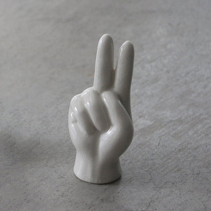 Porcelain Hand Objet Peace 陶器のハンドオブジェ ピース