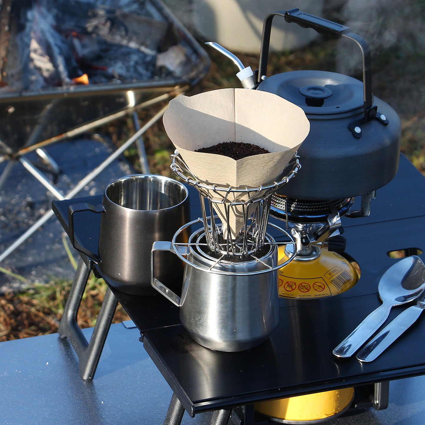 KIKKERLAND Collapsible Coffee Dripper Silver キッカーランド たためるコーヒードリッパー シルバー