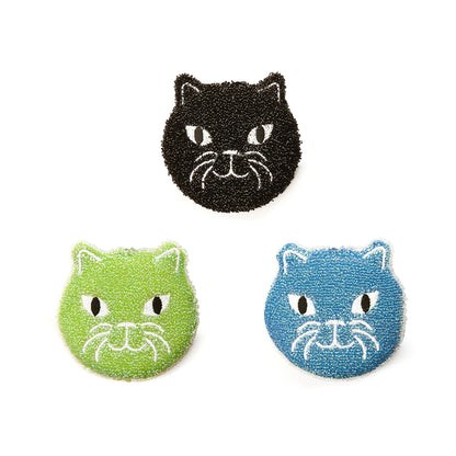 KIKKERLAND Kitty Scrub Sponge Set キッカーランド 猫のスポンジセット