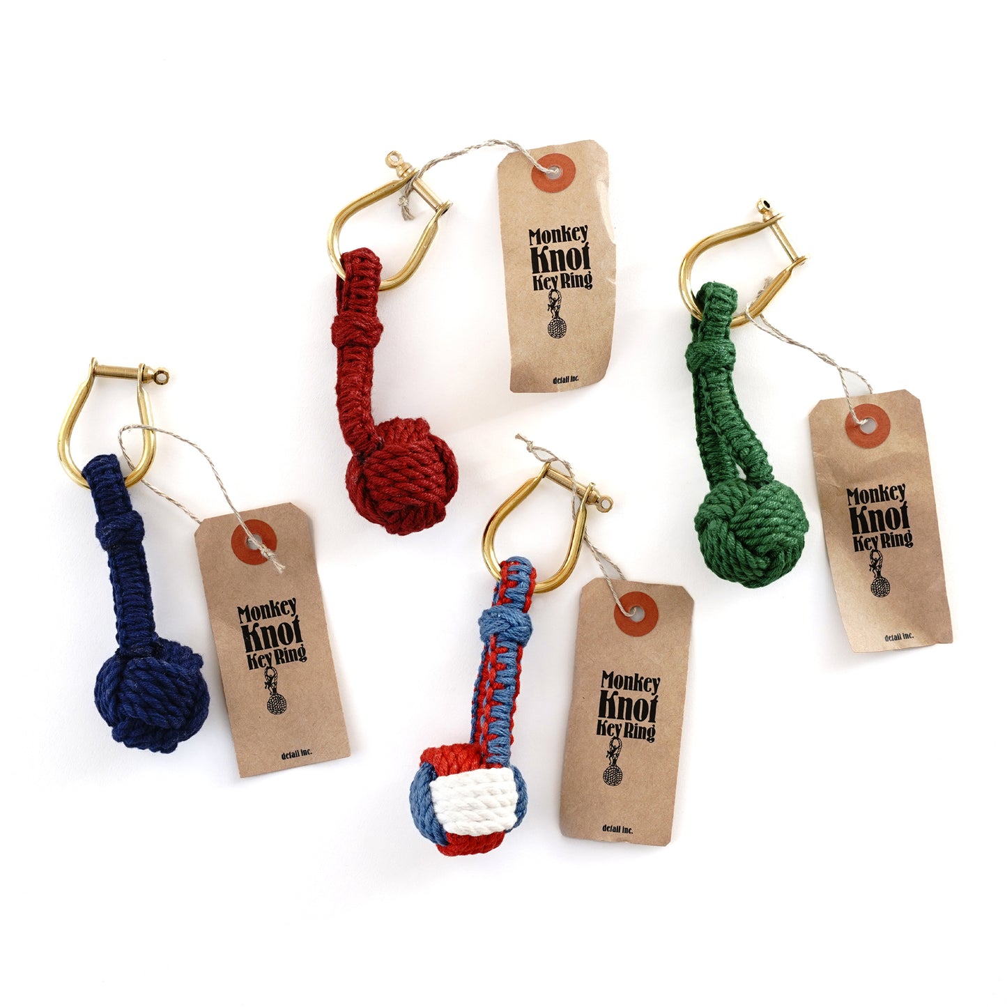 Monkey Knot Keyring tricolor モンキーノット キーリング  トリコロール