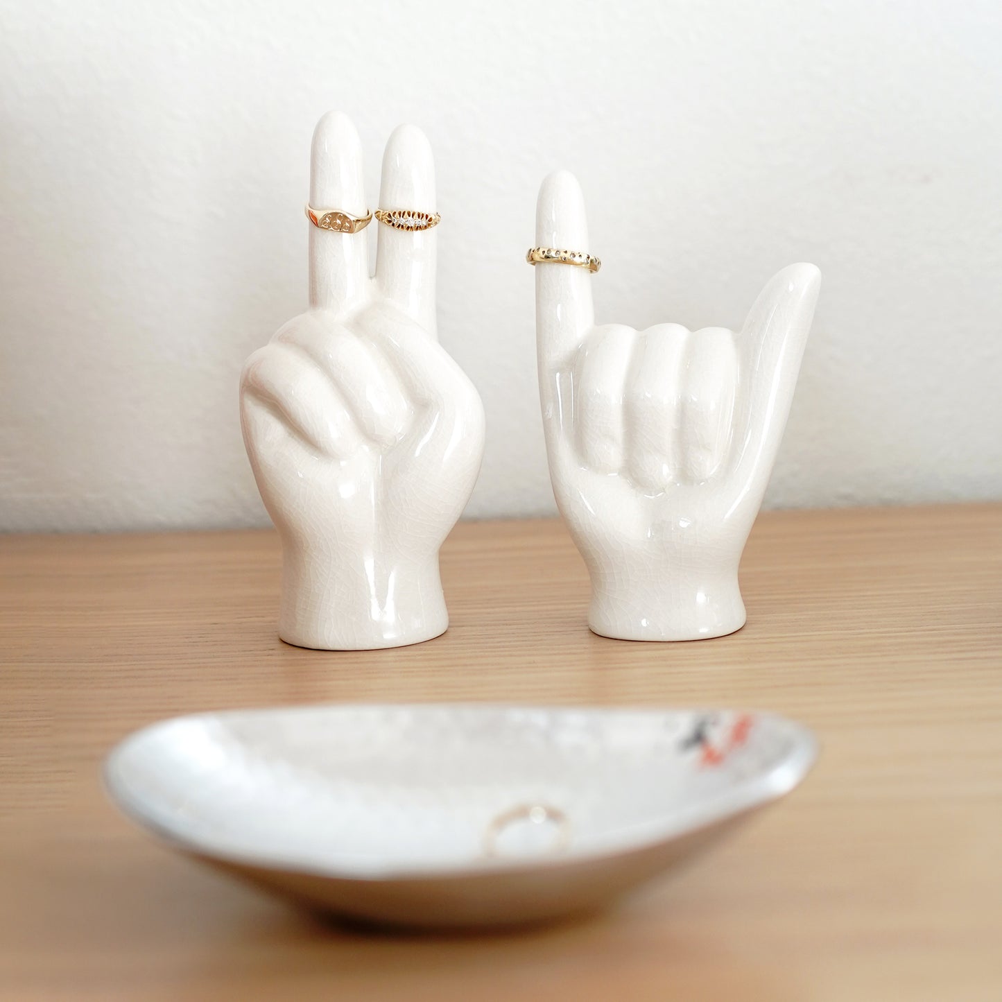 Porcelain Hand Objet Peace 陶器のハンドオブジェ ピース